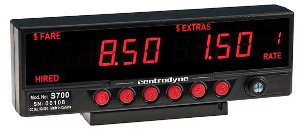 Taximeter display